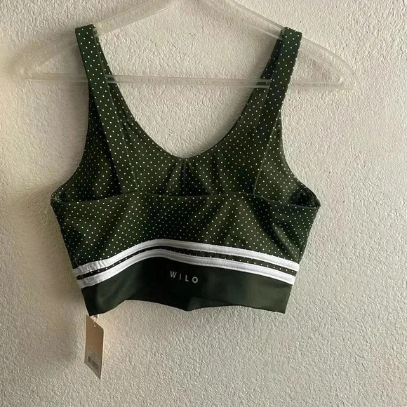 🆕WILO Contour Polka Dot Striped Padded Sports Bra/Top L🆕 - Picture 5 of 10